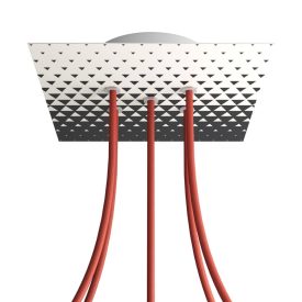   Square Rose-One 5-hole and 4-side hole ceiling rose set, 200 mm - PROMO