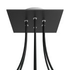 Square ceiling rose – A ceiling rose set with 6 holes and 4 side holes, 200 mm