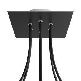   Square ceiling rose – A ceiling rose set with 6 holes and 4 side holes, 200 mm