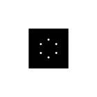 Square ceiling rose – A ceiling rose set with 6 holes and 4 side holes, 200 mm