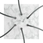 Square ceiling rose – A ceiling rose set with 6 holes and 4 side holes, 200 mm