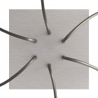 Square ceiling rose – A ceiling rose set with 6 holes and 4 side holes, 200 mm