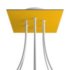 Square ceiling rose – A ceiling rose set with 6 holes and 4 side holes, 200 mm