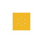 Square ceiling rose – A ceiling rose set with 6 holes and 4 side holes, 200 mm