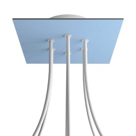   Square ceiling rose – A ceiling rose set with 6 holes and 4 side holes, 200 mm