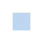 Square ceiling rose – A ceiling rose set with 6 holes and 4 side holes, 200 mm