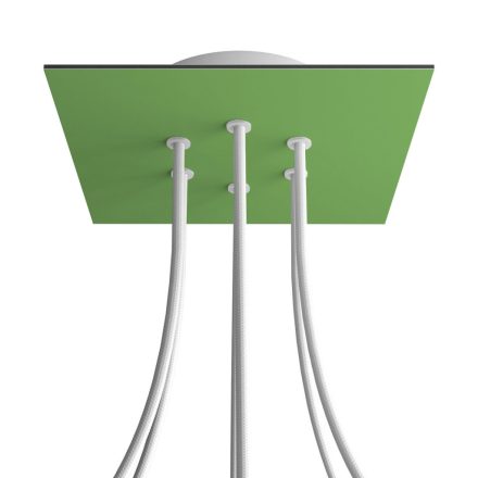 Square ceiling rose – A ceiling rose set with 6 holes and 4 side holes, 200 mm