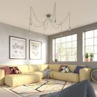  Square Rose-One 6-hole and 4-side hole ceiling rose set, 200 mm - PROMO