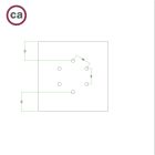  Square Rose-One 6-hole and 4-side hole ceiling rose set, 200 mm - PROMO