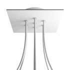 Square ceiling rose – A ceiling rose set with 7 holes and 4 side holes, 200 mm