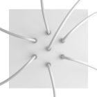 Square ceiling rose – A ceiling rose set with 7 holes and 4 side holes, 200 mm