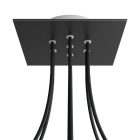 Square ceiling rose – A ceiling rose set with 7 holes and 4 side holes, 200 mm