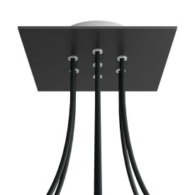   Square ceiling rose – A ceiling rose set with 7 holes and 4 side holes, 200 mm