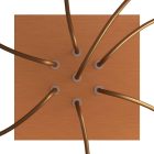 Square ceiling rose – A ceiling rose set with 7 holes and 4 side holes, 200 mm