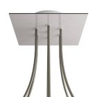 Square ceiling rose – A ceiling rose set with 7 holes and 4 side holes, 200 mm