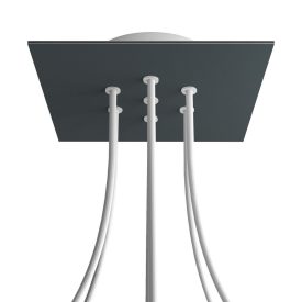   Square ceiling rose – A ceiling rose set with 7 holes and 4 side holes, 200 mm