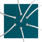 Square ceiling rose – A ceiling rose set with 7 holes and 4 side holes, 200 mm