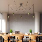 Square ceiling rose – A ceiling rose set with 7 holes and 4 side holes, 200 mm