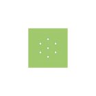 Square ceiling rose – A ceiling rose set with 7 holes and 4 side holes, 200 mm