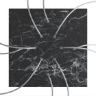 Square XXL Rose-One 10-hole and 4-side hole ceiling rosette set, 400 mm