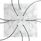 Square XXL Rose-One 10-hole and 4-side hole ceiling rosette set, 400 mm