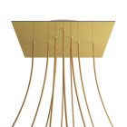 Square XXL Rose-One 10-hole and 4-side hole ceiling rosette set, 400 mm