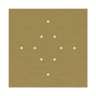 Square XXL Rose-One 10-hole and 4-side hole ceiling rosette set, 400 mm