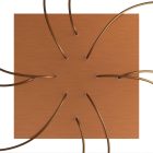 Square XXL Rose-One 10-hole and 4-side hole ceiling rosette set, 400 mm