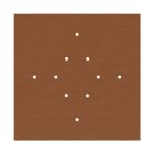 Square XXL Rose-One 10-hole and 4-side hole ceiling rosette set, 400 mm