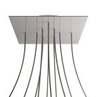 Square XXL Rose-One 10-hole and 4-side hole ceiling rosette set, 400 mm