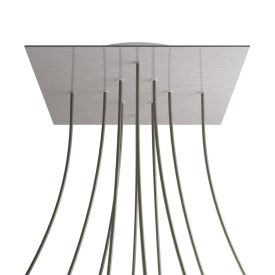   Square XXL Rose-One 10-hole and 4-side hole ceiling rosette set, 400 mm