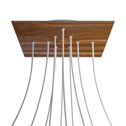 Square XXL Rose-One 10-hole and 4-side hole ceiling rosette set, 400 mm