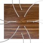 Square XXL Rose-One 10-hole and 4-side hole ceiling rosette set, 400 mm