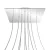 Square XXL Rose-One 10-hole and 4-side hole ceiling rosette set, 400 mm
