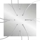 Square XXL Rose-One 10-hole and 4-side hole ceiling rosette set, 400 mm