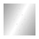 Square XXL Rose-One 10-hole and 4-side hole ceiling rosette set, 400 mm