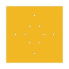 Square XXL Rose-One 10-hole and 4-side hole ceiling rosette set, 400 mm