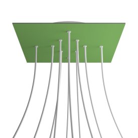  Square XXL Rose-One 10-hole and 4-side hole ceiling rosette set, 400 mm
