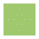 Square XXL Rose-One 10-hole and 4-side hole ceiling rosette set, 400 mm