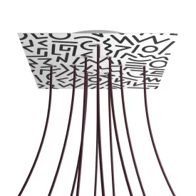    Square XXL Rose-One 10-hole and 4-side hole ceiling rose set, 400 mm - PROMO