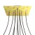  Square XXL Rose-One 10-hole and 4-side hole ceiling rose set, 400 mm - PROMO