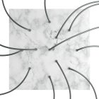 Square XXL Rose-One 12-hole and 4-side hole ceiling rosette set, 400 mm