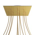 Square XXL Rose-One 12-hole and 4-side hole ceiling rosette set, 400 mm