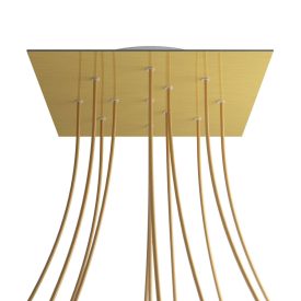   Square XXL Rose-One 12-hole and 4-side hole ceiling rosette set, 400 mm