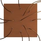 Square XXL Rose-One 12-hole and 4-side hole ceiling rosette set, 400 mm