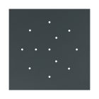 Square XXL Rose-One 12-hole and 4-side hole ceiling rosette set, 400 mm