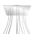 Square XXL Rose-One 12-hole and 4-side hole ceiling rosette set, 400 mm