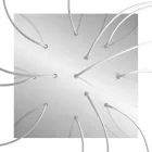 Square XXL Rose-One 12-hole and 4-side hole ceiling rosette set, 400 mm
