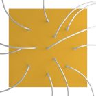 Square XXL Rose-One 12-hole and 4-side hole ceiling rosette set, 400 mm