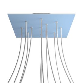   Square XXL Rose-One 12-hole and 4-side hole ceiling rosette set, 400 mm